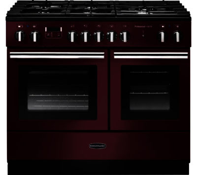 RANGEMASTER  Professional FX 100 Dual Fuel Range Cooker - Cranberry & Chrome